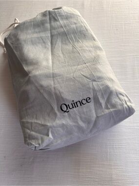 Quince 100% European Linen Duvet Cover Set Mist Full/Queen NWT